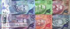 Barbados: 2 - 100 Dollars (6 banknotes)