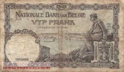 Belgien - 5  Francs (#108a_VG)