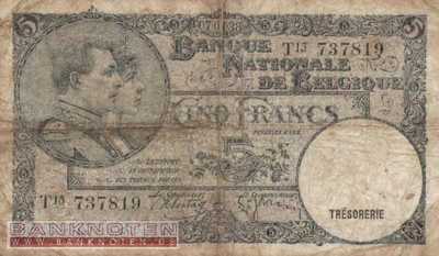 Belgien - 5  Francs (#108a_VG)