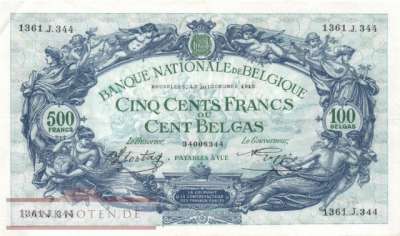 Belgium - 500  Francs (#109-42_XF)