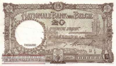 Belgien - 20  Francs (#116_XF)