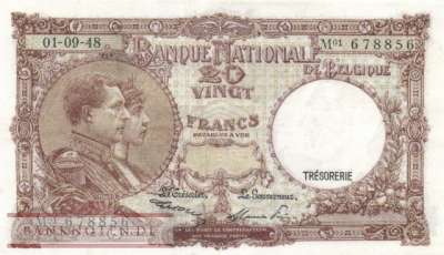 Belgium - 20  Francs (#116_XF)