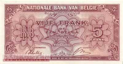 Belgium - 5 Francs (#121_UNC)