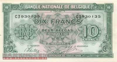 Belgien - 10  Francs (#122_AU)