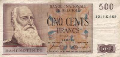 Belgium - 500  Francs (#130a-53_F)