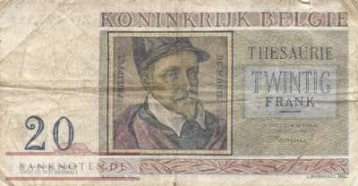 Belgien - 20  Francs (#132b_F)