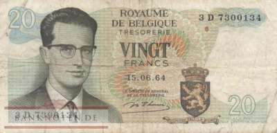 Belgium - 20  Francs (#138-U18_F)