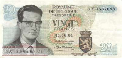 Belgium - 20  Francs (#138-U18_VF)