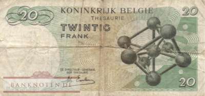 Belgien - 20  Francs (#138-U19_VG)