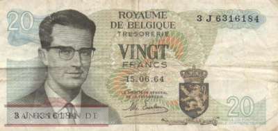 Belgium - 20  Francs (#138-U19_F)