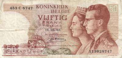 Belgium - 50  Francs (#139-U18_VG)