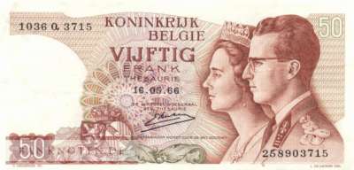 Belgium - 50  Francs (#139-U20_VF)