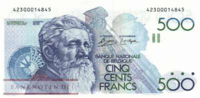 Belgium - 500  Francs (#141_UNC)