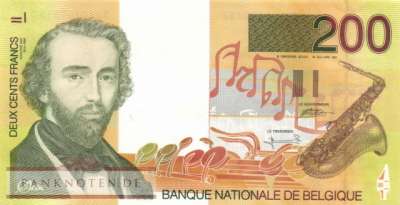 Belgien - 200  Francs (#148_UNC)