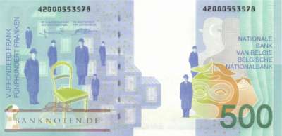 Belgien - 500  Francs (#149_XF)