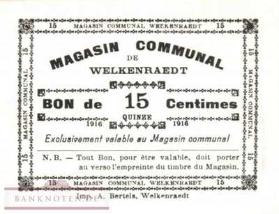 Belgien - Welkenraedt - 15  Centimes (#1912a_AU)