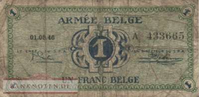 Belgium - 1  Franc (#M001a_VG)