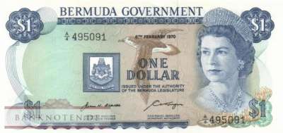 Bermudas - 1  Dollar (#023a_UNC)