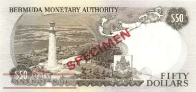 Bermuda - 50  Dollars - SPECIMEN (#032s_UNC)