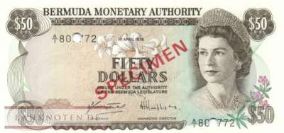 Bermuda - 50  Dollars - SPECIMEN (#032s_UNC)