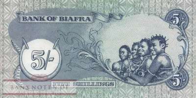 Biafra - 5  Shillings (#003a_UNC)