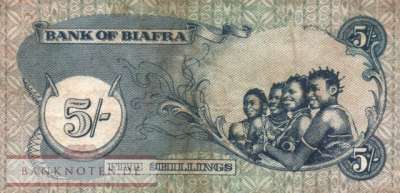 Biafra - 5  Shillings (#003a_VF)