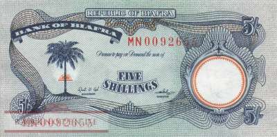 Biafra - 5  Shillings (#003a_UNC)
