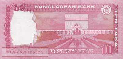 Bangladesch - 10  Taka (#054n_UNC)