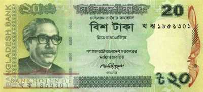 Bangladesch - 20  Taka (#055Ac_UNC)