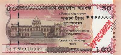 Bangladesch - 50  Taka - SPECIMEN (#078aS_UNC)