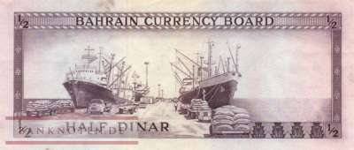 Bahrain - 1/2  Dinar (#003a_VF)