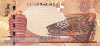 Bahrain - 1/2  Dinar (#030b_UNC)