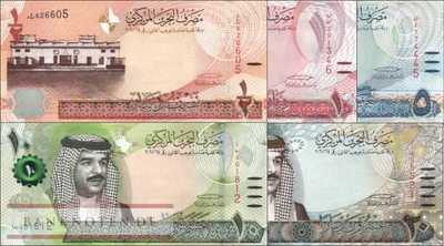 Bahrain: 1/2 - 20 Dinars 2017 (5 banknotes)
