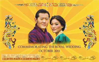 Bhutan - 100  Ngultrum - Royal Wedding Gedenkbanknote (#035F_UNC)