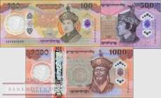 Bhutan: 100 - 1.000 Ngultrum (3 Banknoten)