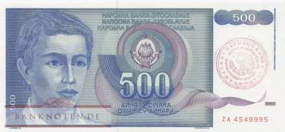Bosnien Herzegowina - 500  Dinara (#001a_VF)