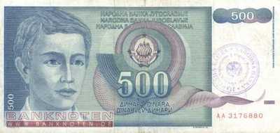 Bosnia and Herzegowina - 500 Dinara (#001b_VF)