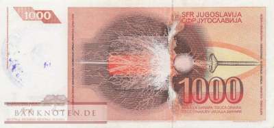 Bosnien Herzegowina - 1.000  Dinara (#002b_XF)