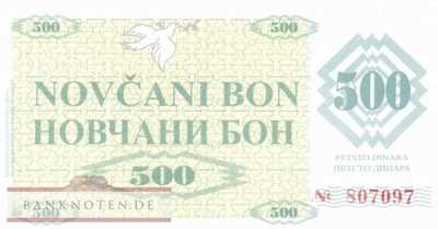 Bosnia and Herzegowina - 500 Dinara (#007r_UNC)