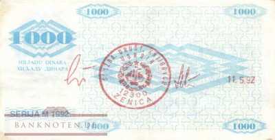 Bosnien Herzegowina - 1.000  Dinara (#008g_F)