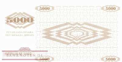 Bosnien Herzegowina - 5.000  Dinara (#009r_UNC)
