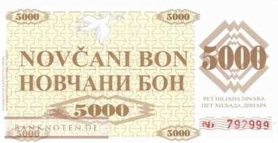 Bosnia and Herzegowina - 5.000  Dinara (#009r_UNC)