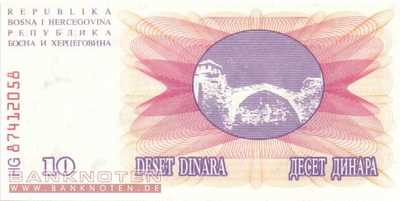 Bosnia and Herzegowina - 10 Dinara (#010a_UNC)