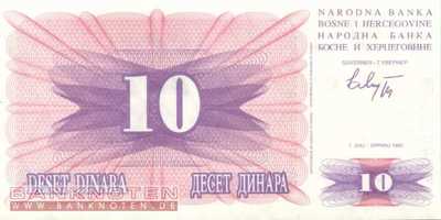 Bosnia and Herzegowina - 10 Dinara (#010a_UNC)