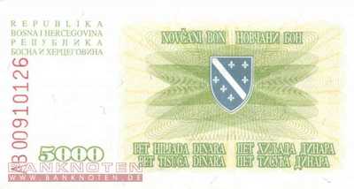 Bosnien Herzegowina - 5.000  Dinara (#016a_UNC)