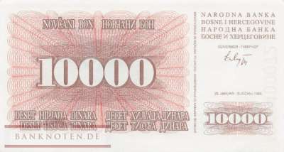 Bosnien Herzegowina - 10.000  Dinara (#017a_AU)