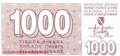 Bosnien Herzegowina - 1.000  Dinara (#026_UNC)