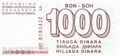 Bosnien Herzegowina - 1.000  Dinara (#026_UNC)