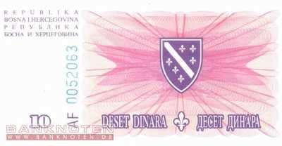 Bosnien Herzegowina - 10  Dinara (#041a_UNC)