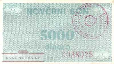 Bosnien Herzegowina - 5.000  Dinara (#051a_VF)
